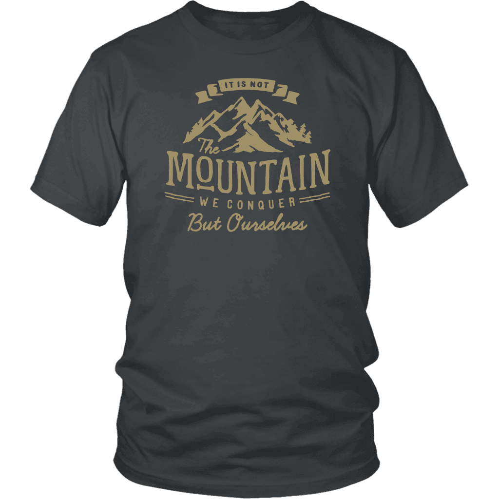 We Conquer Ourselves T-shirt District Unisex Shirt Charcoal S