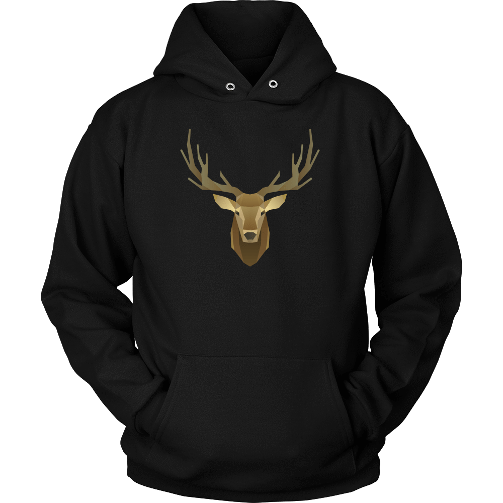 Deer Portrait, Real T-shirt Unisex Hoodie Black S
