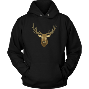Deer Portrait, Real T-shirt Unisex Hoodie Black S