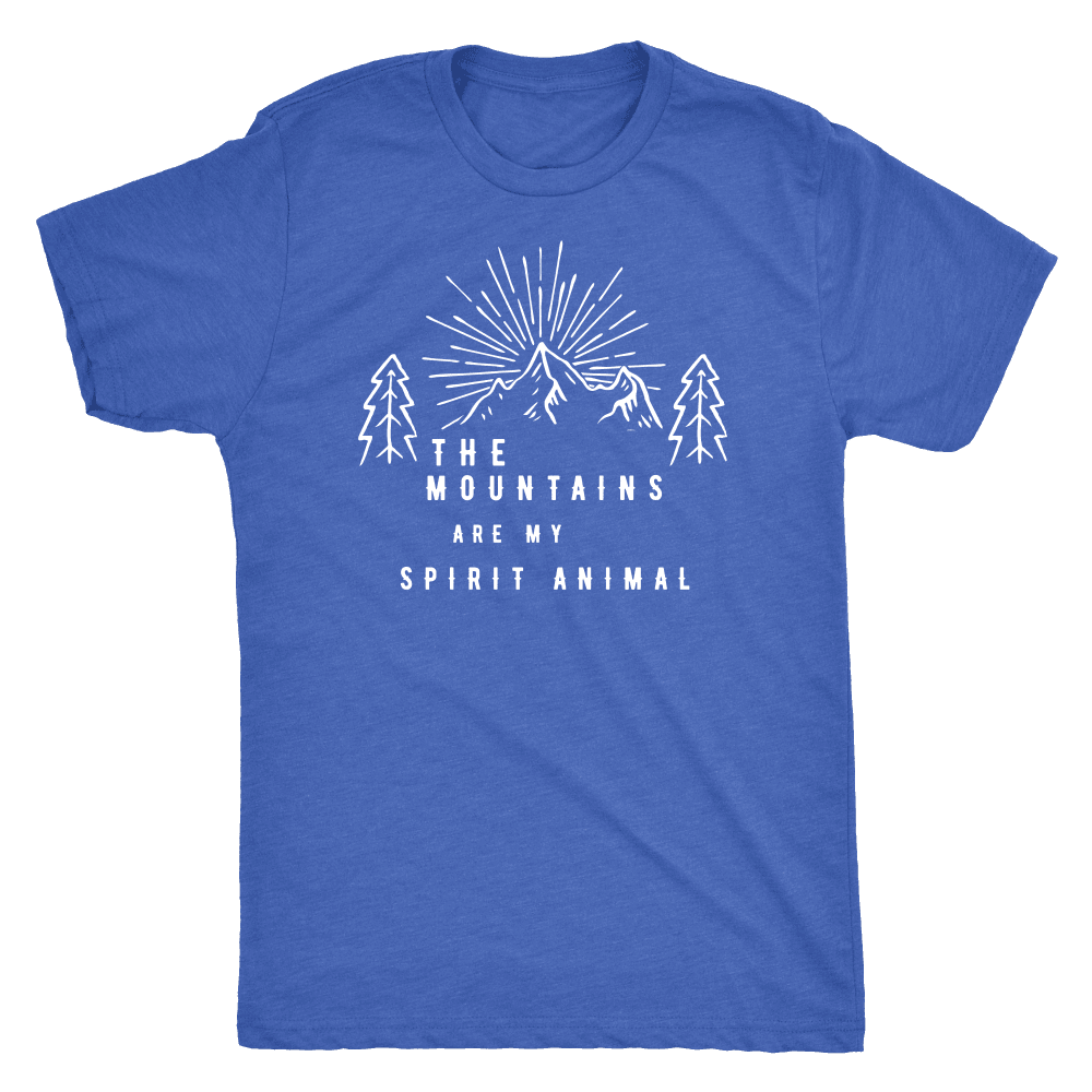 Mountains Spirit T Shirt 1 T-shirt Next Level Mens Triblend Vintage Royal S