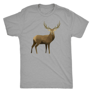 Real Polygonal Deer T-shirt Next Level Mens Triblend Premium Heather S