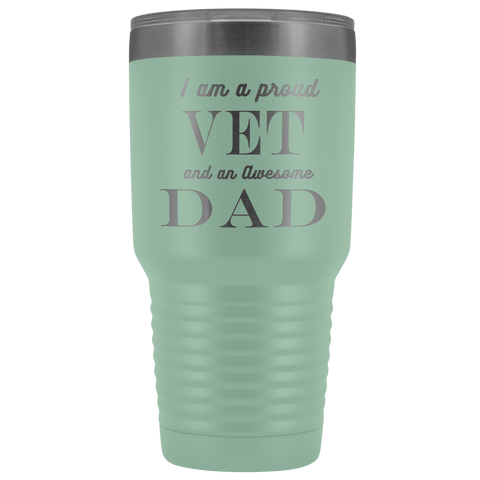 Image of Proud Vet, Awesome Dad Tumblers Teal 