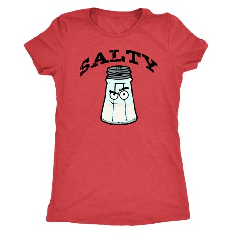 Image of Salty V.1 Womens T-shirt Next Level Womens Triblend Vintage Red S