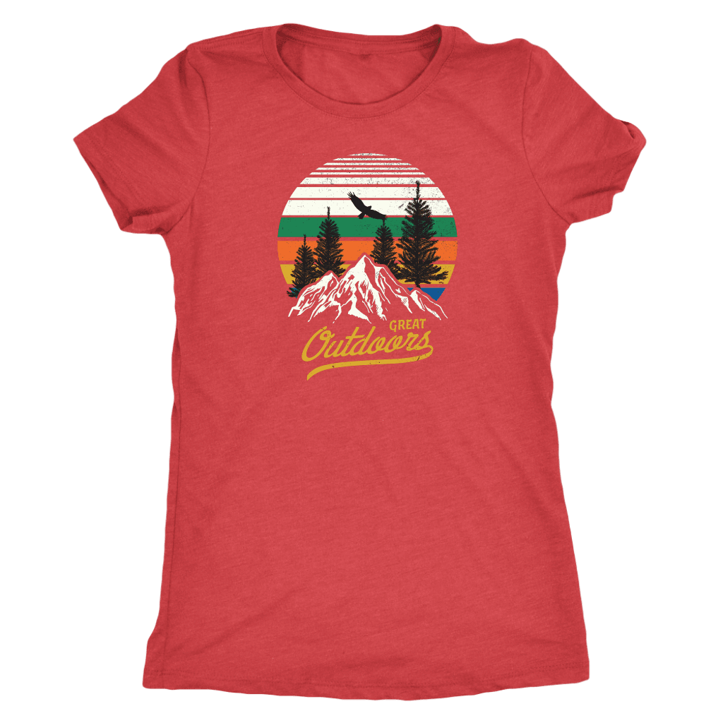 Great Outdoors Shirts | Womens T-shirt Next Level Womens Triblend Vintage Red S