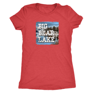 Big Bear Lake V.1, Women's Shirt T-shirt Next Level Womens Triblend Vintage Red S