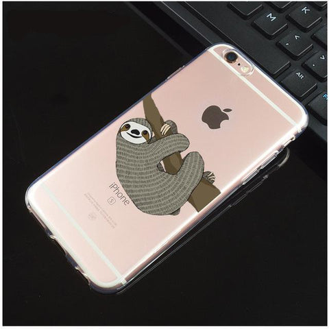 Image of Sloth Soft TPU Silicone Case Hangin' For iphone 7 
