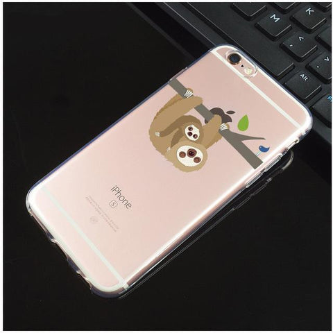 Image of Sloth Soft TPU Silicone Case Hangin' with the kids For iphone 7 
