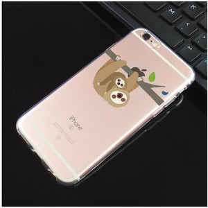 Sloth Soft TPU Silicone Case Hangin' with the kids For iphone 7 