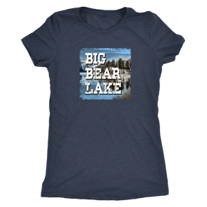 Big Bear Lake V.1, Women's Shirt T-shirt Next Level Womens Triblend Vintage Navy S