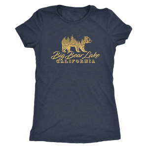 Big Bear Lake California V.2, Womens, Gold T-shirt Next Level Womens Triblend Vintage Navy S