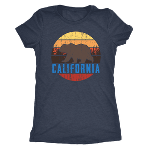 Big Bear California Shirt V.1, Womens Shirts T-shirt Next Level Womens Triblend Vintage Navy S