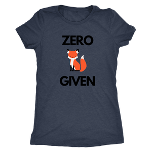 Zero Fox Given T-shirt Next Level Womens Triblend Vintage Navy S