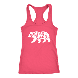 Mama Bear Shirts T-shirt Next Level Racerback Tank Hot Pink XS