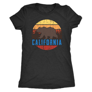 Big Bear California Shirt V.1, Womens Shirts T-shirt Next Level Womens Triblend Vintage Black S