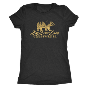 Big Bear Lake California V.2, Womens, Gold T-shirt Next Level Womens Triblend Vintage Black S