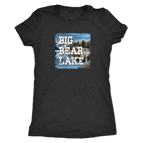 Image of Big Bear Lake V.1, Women's Shirt T-shirt Next Level Womens Triblend Vintage Black S