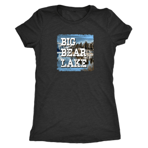Big Bear Lake V.1, Women's Shirt T-shirt Next Level Womens Triblend Vintage Black S