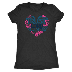 Trust in the Lord T-shirt Next Level Womens Triblend Vintage Black S