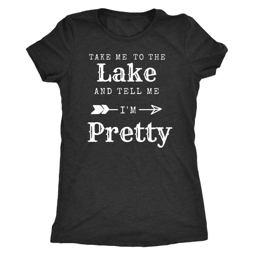 To The Lake T-shirt Next Level Womens Triblend Vintage Black S