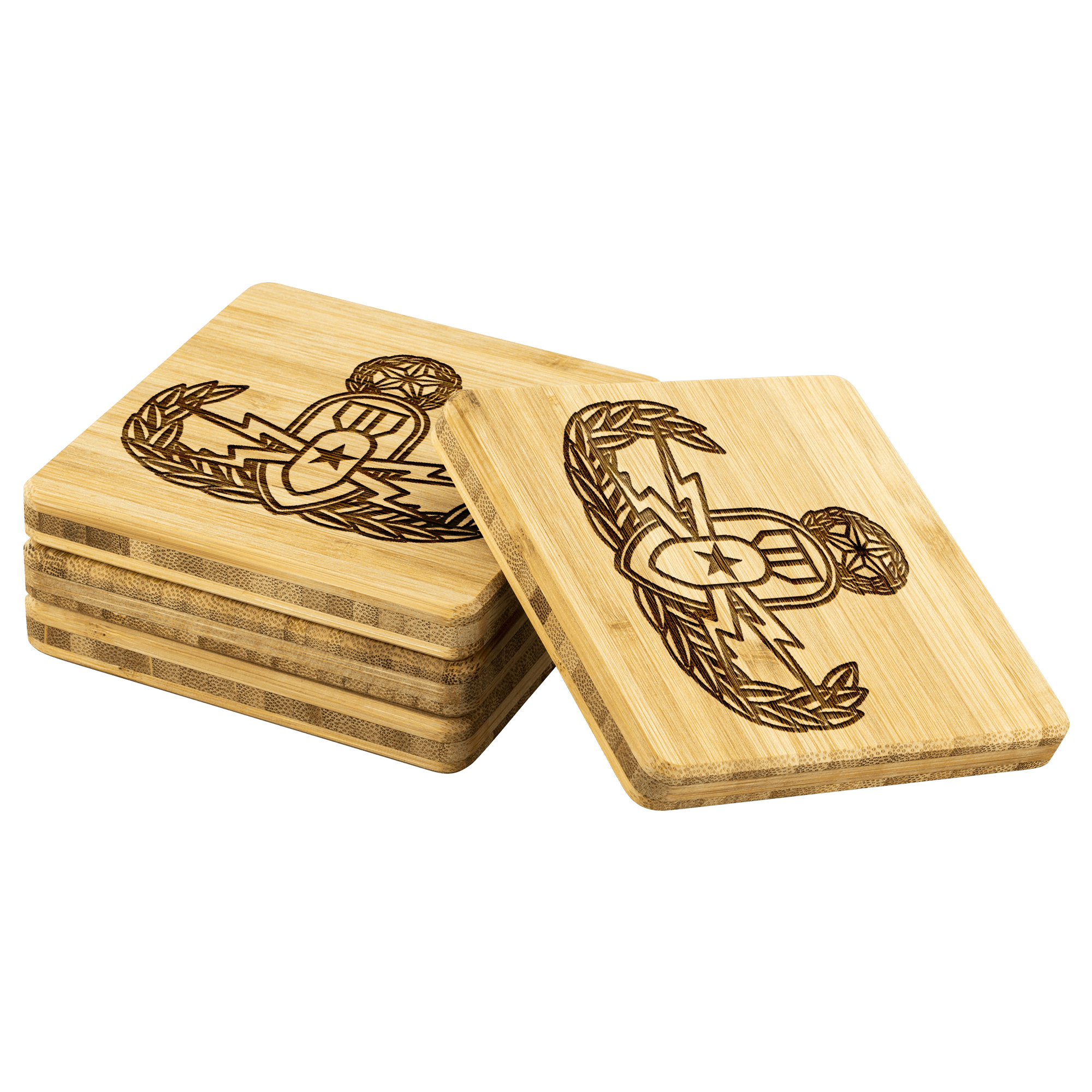 EOD Master Crab on Premium Bamboo Coasters Coasters 