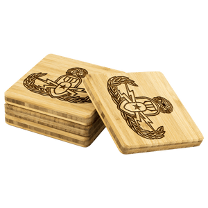 EOD Master Crab on Premium Bamboo Coasters Coasters 