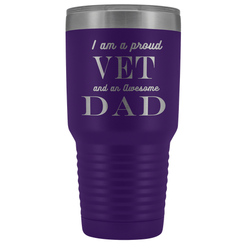 Image of Proud Vet, Awesome Dad Tumblers Purple 