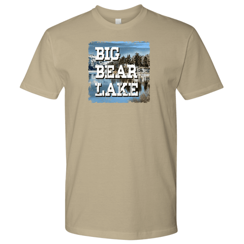 Image of Big Bear Lake V.1, Men's Shirts T-shirt Next Level Mens Shirt Sand S