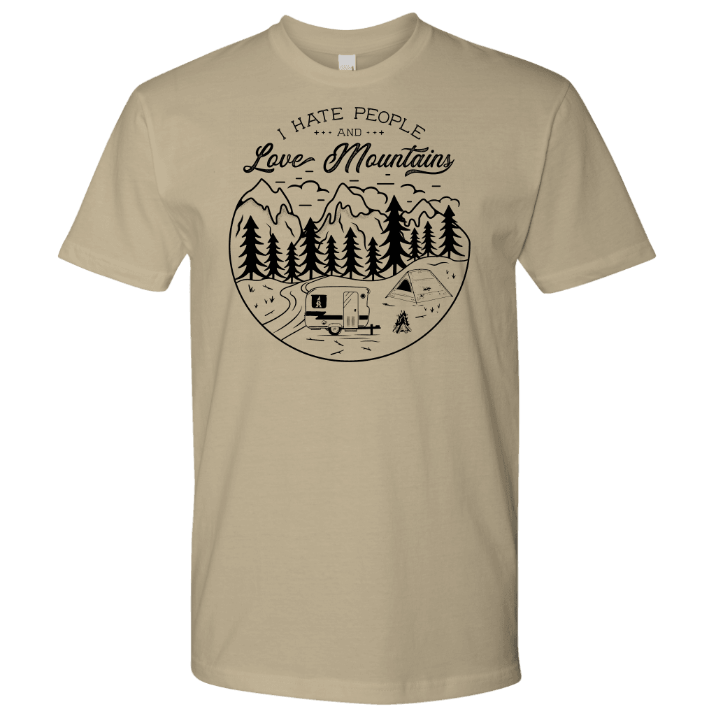Love The Mountains Mens T-shirt Next Level Mens Shirt Sand S