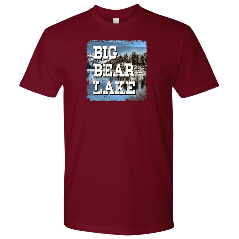 Image of Big Bear Lake V.1, Men's Shirts T-shirt Next Level Mens Shirt Cardinal S