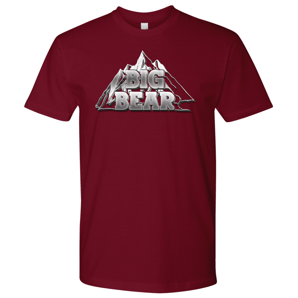 Big Bear V.2, Mens T-shirt Next Level Mens Shirt Cardinal S