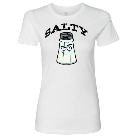 Image of Salty V.1 Womens T-shirt Next Level Womens Shirt White S