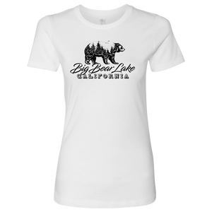 Big Bear Lake California V.2, Womens, Black T-shirt Next Level Womens Shirt White S