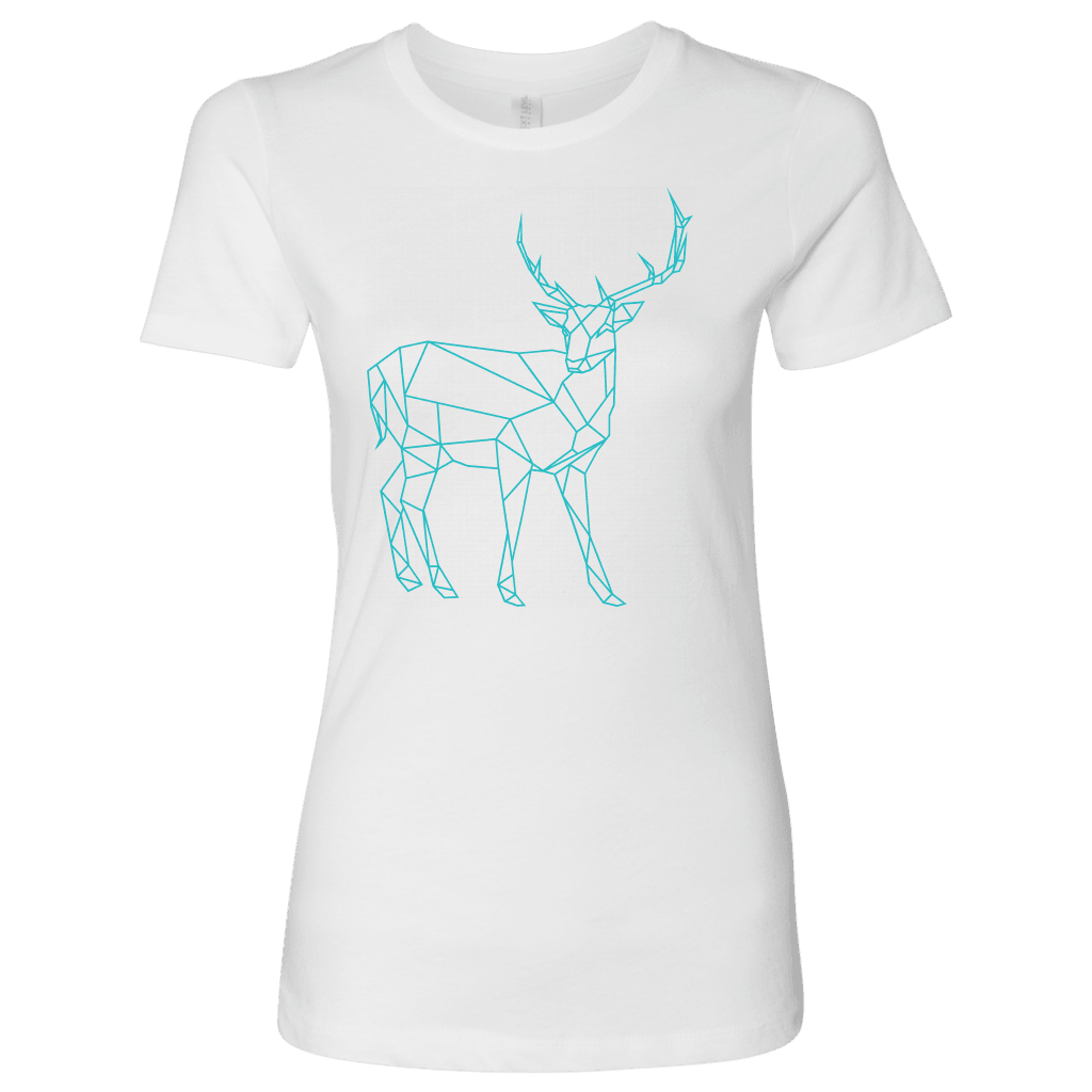 Geometric Deer Womens Shirt T-shirt Next Level Womens Shirt White S
