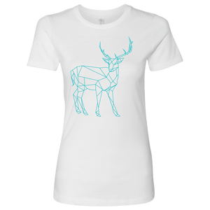 Geometric Deer Womens Shirt T-shirt Next Level Womens Shirt White S