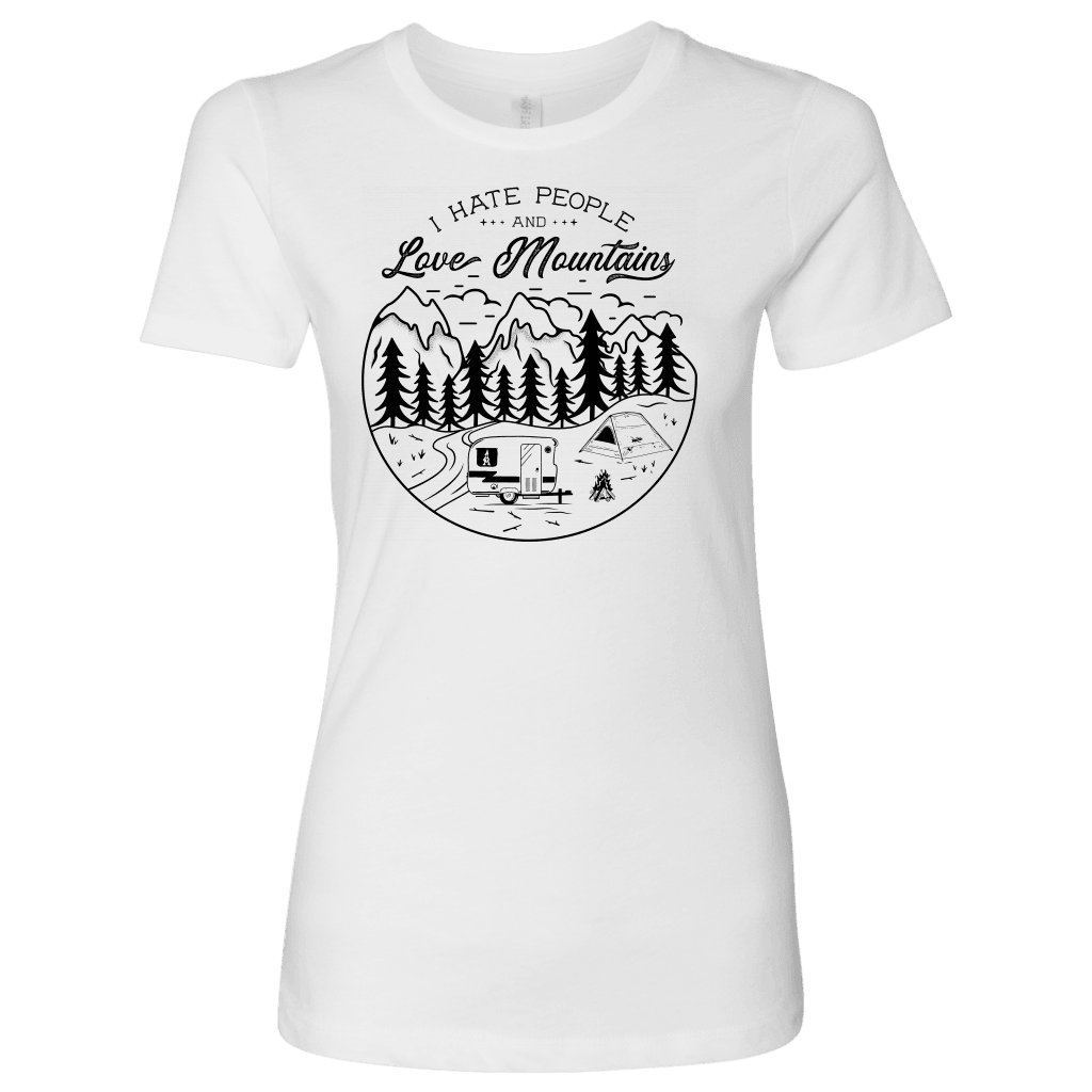 Love The Mountains Womens T-shirt Next Level Womens Shirt White S