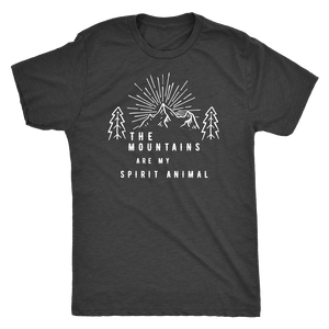 Mountains Spirit T Shirt 1 T-shirt Next Level Mens Triblend Vintage Black S