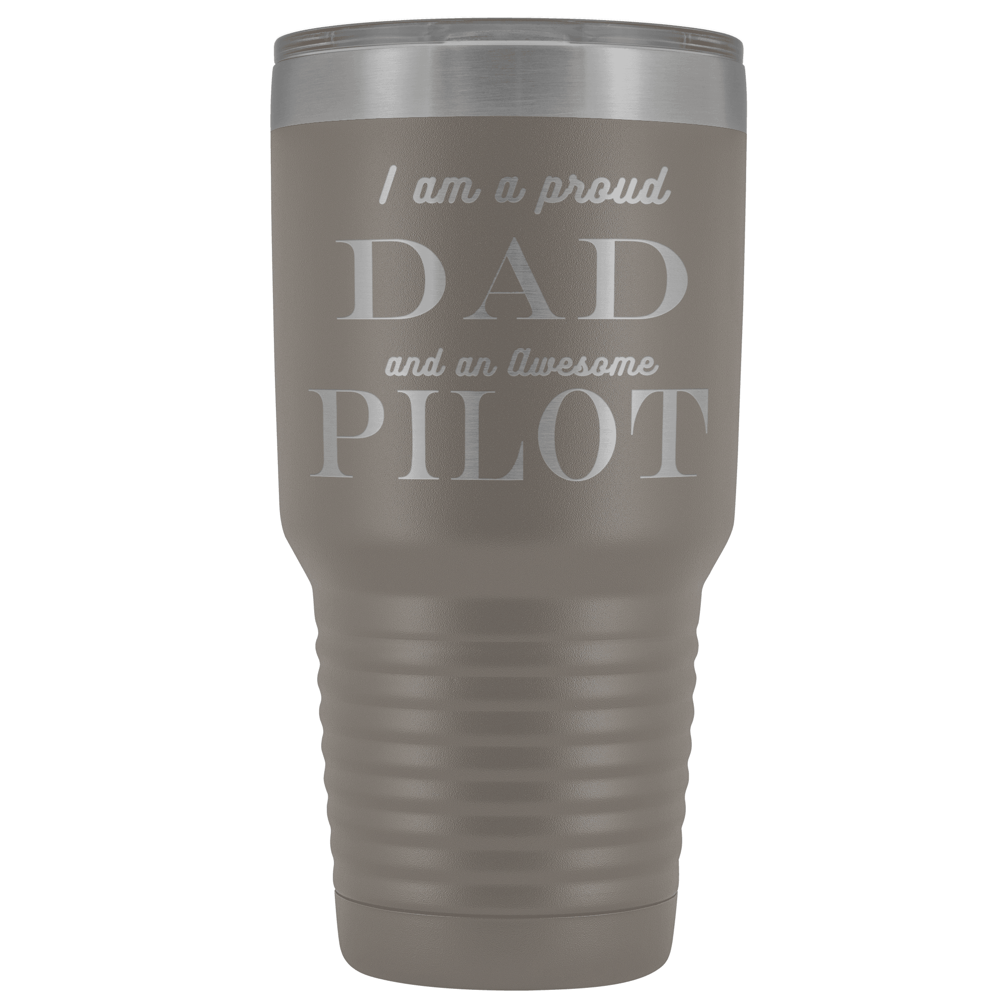 Proud Dad, Awesome Pilot Tumblers Pewter 