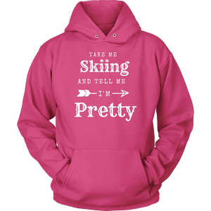 Take Me Skiing T-shirt Unisex Hoodie Sangria S