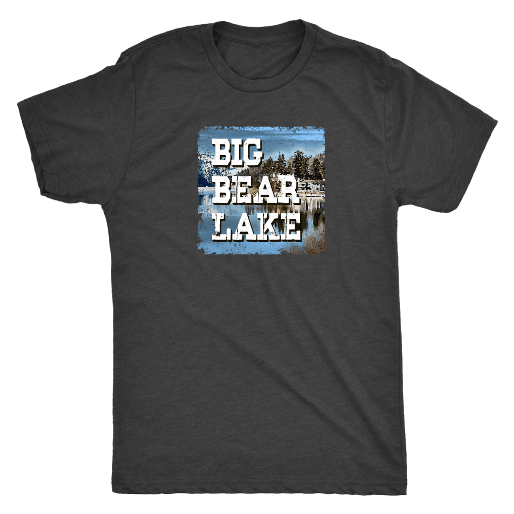 Big Bear Lake V.1, Men's Shirts T-shirt Next Level Mens Triblend Vintage Black S