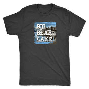 Big Bear Lake V.1, Men's Shirts T-shirt Next Level Mens Triblend Vintage Black S