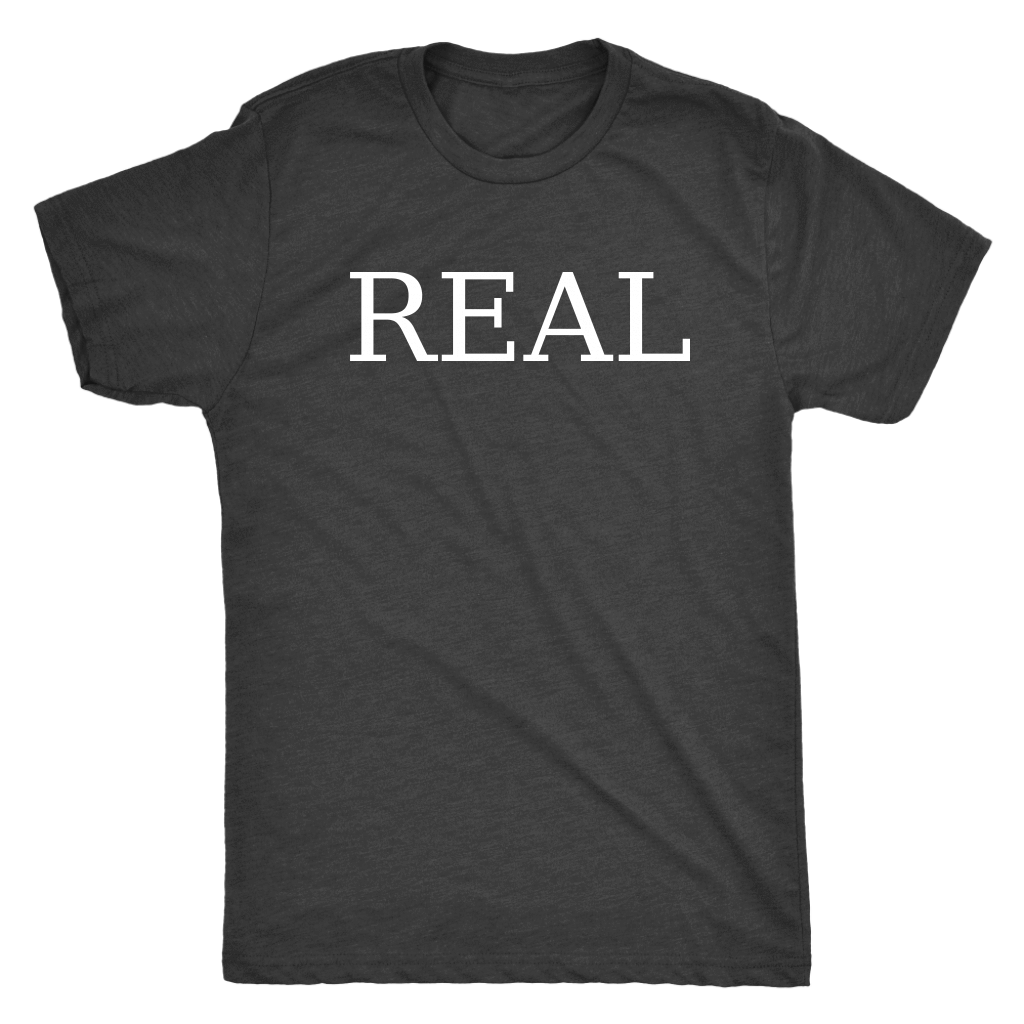 Real T-shirt Next Level Mens Triblend Vintage Black S