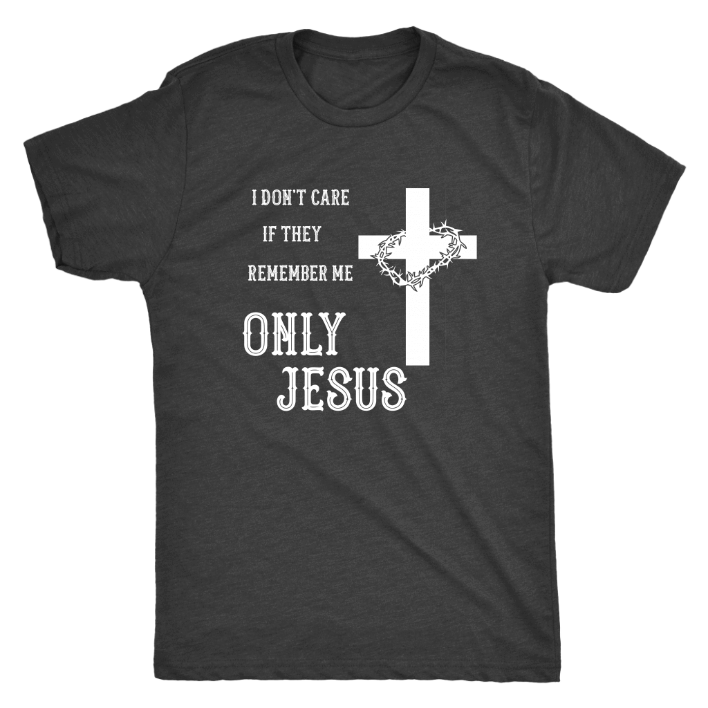 Only Jesus! T-shirt Next Level Mens Triblend Vintage Black S