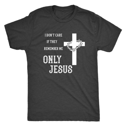 Image of Only Jesus! T-shirt Next Level Mens Triblend Vintage Black S