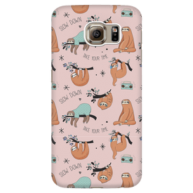 Pink Sloth Collage Phone Case
