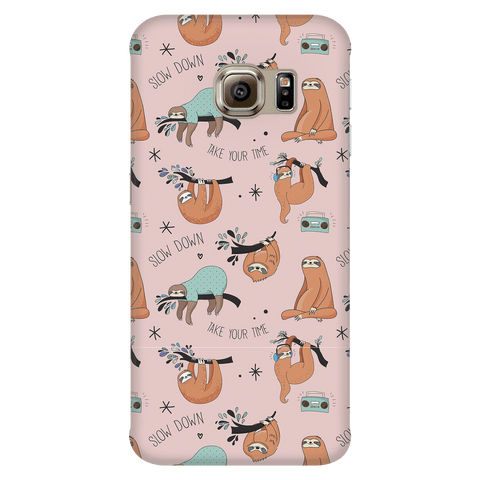 Image of Pink Sloth Collage Phone Case Phone Cases Galaxy S6 Edge 
