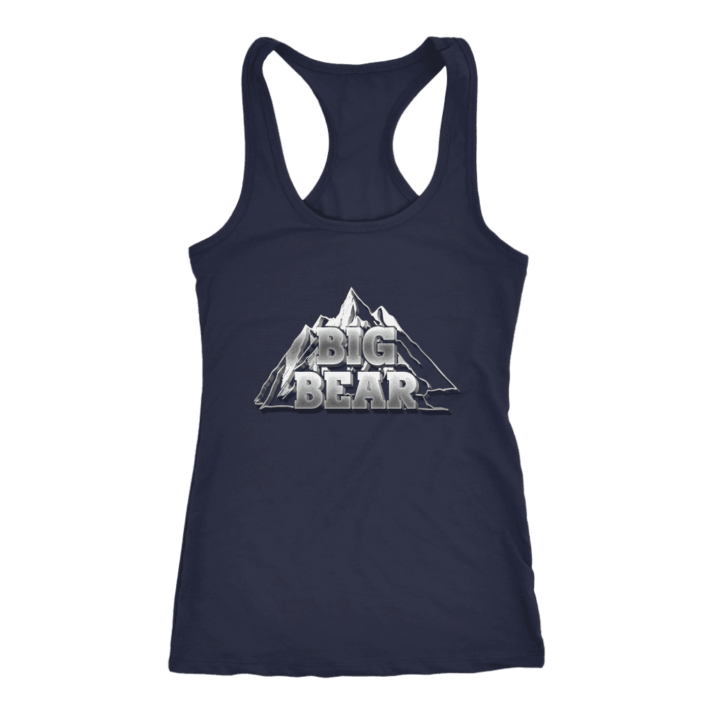 Big Bear V.2, Womens T-shirt Next Level Racerback Tank Navy XS