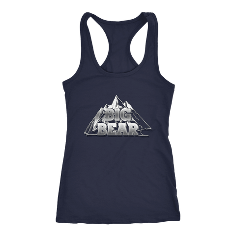 Image of Big Bear V.2, Womens T-shirt Next Level Racerback Tank Navy XS