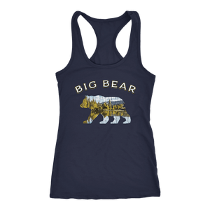 Big Bear Shirt V.1 Women's Shirt T-shirt Next Level Racerback Tank Navy XS