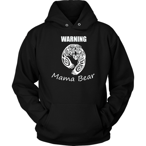 Image of WARNING Mama Bear Celtic Hoodie T-shirt Unisex Hoodie Black S