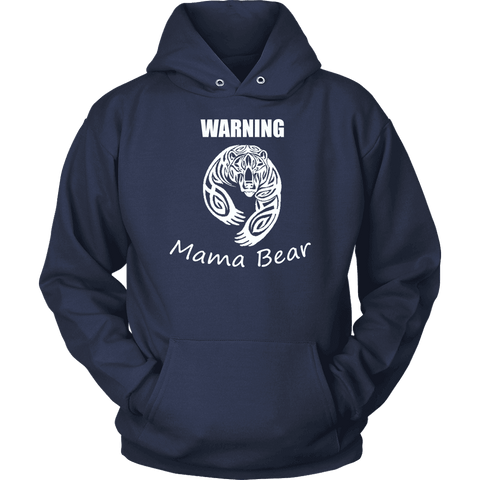 Image of WARNING Mama Bear Celtic Hoodie T-shirt Unisex Hoodie Navy S